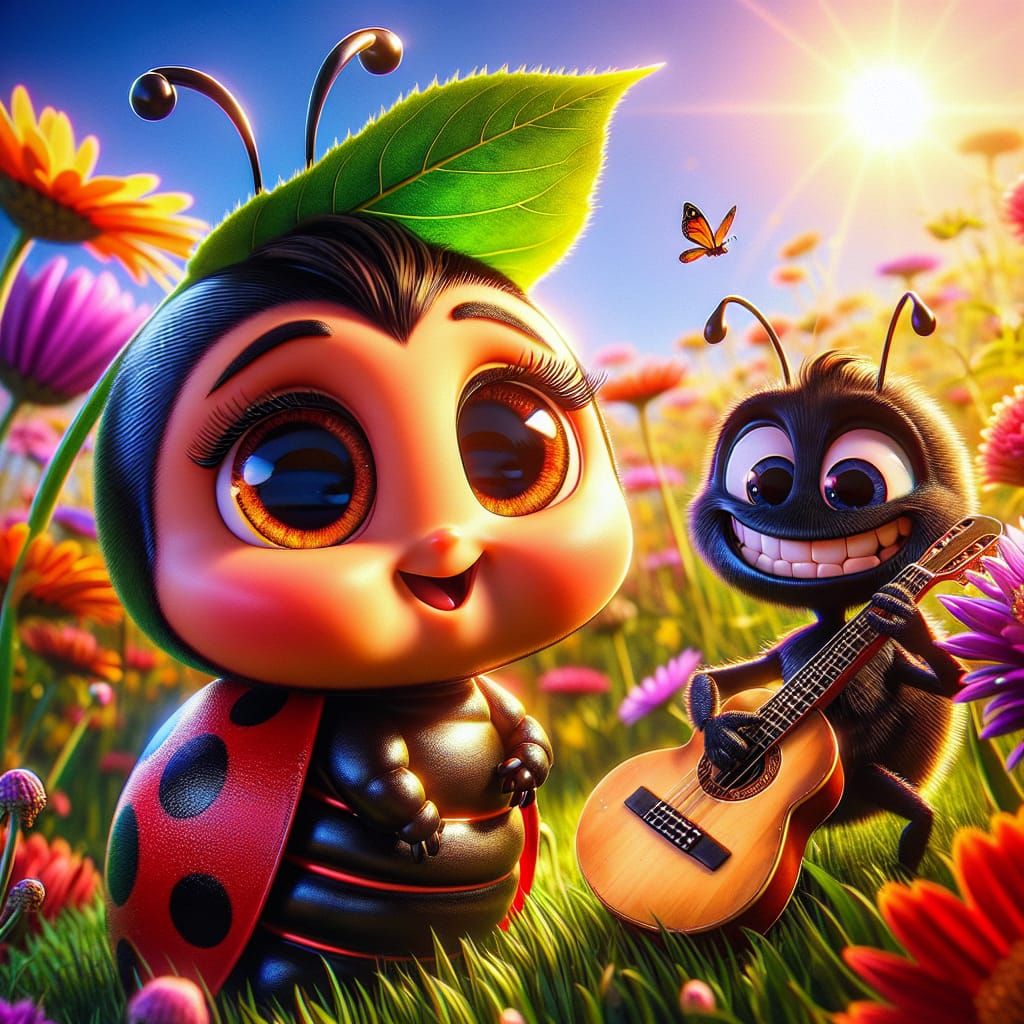 Ladybug and Spider Concert in Sunny Meadow