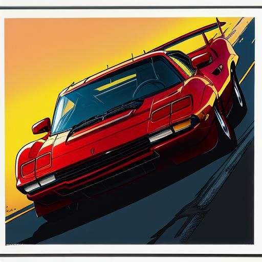 Anime Style Magnum PI Illustration