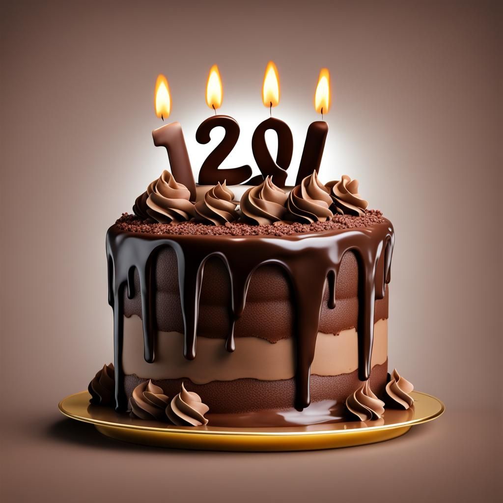 Realistic Chocolate Cake for 20th Birthday