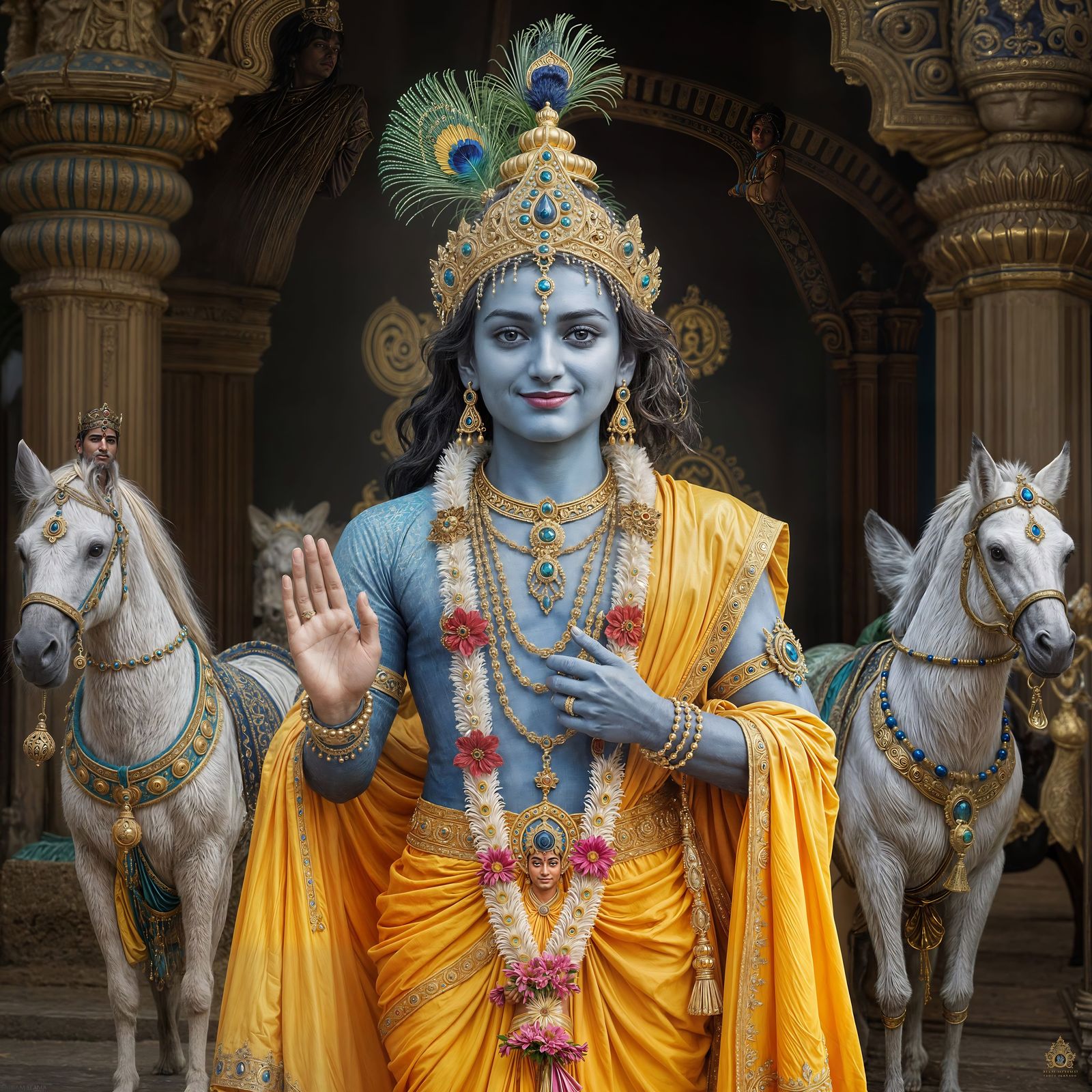 Lord Krishna as Divine Charioteer & Cosmic Being