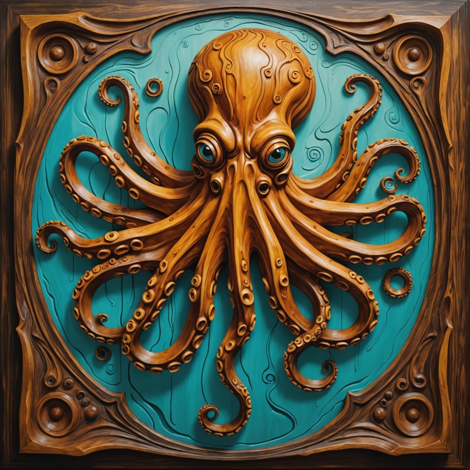 Surreal Wood Carved Octopus Inspired by Dali