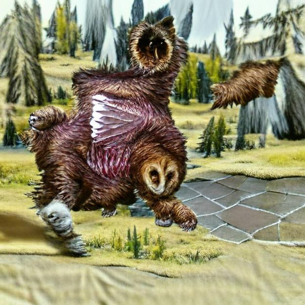 Realistic Owlbear Creature Illustration