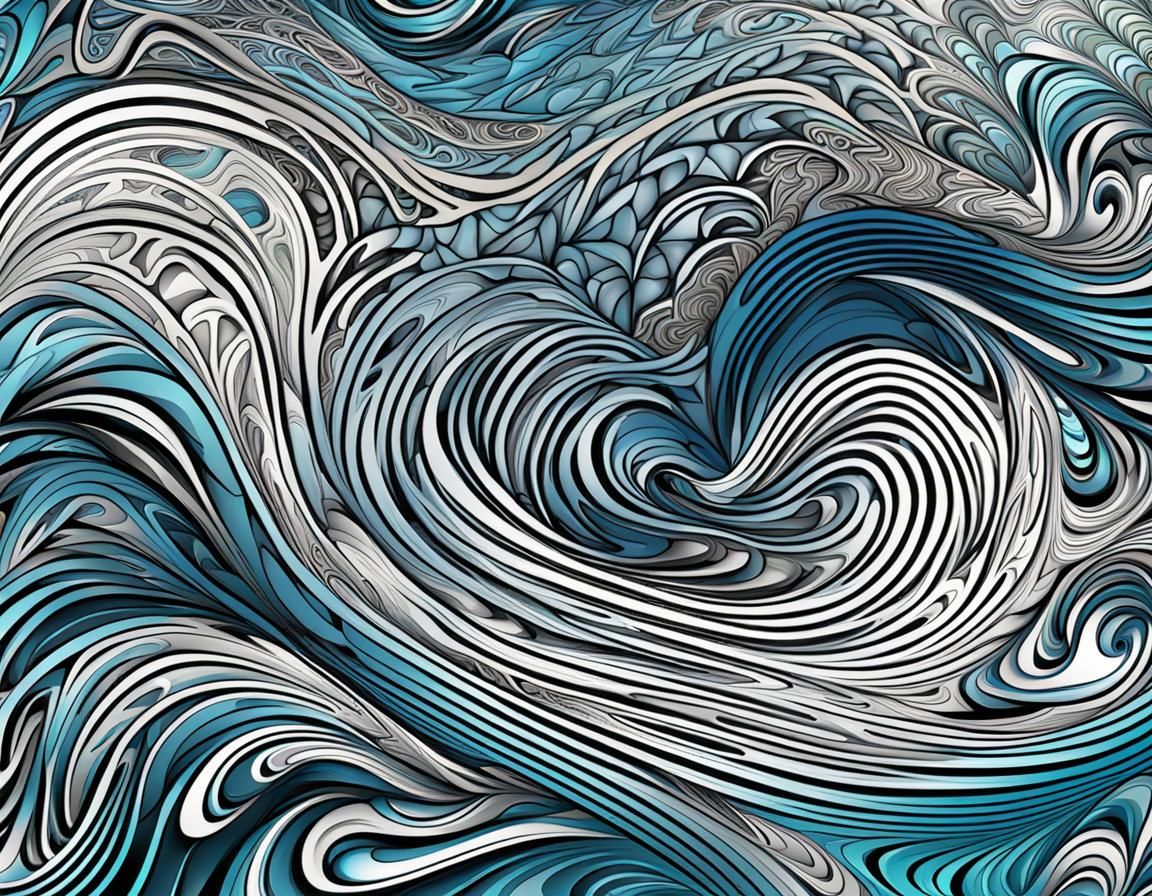 Abstract Tribal Background with Fractal Elements