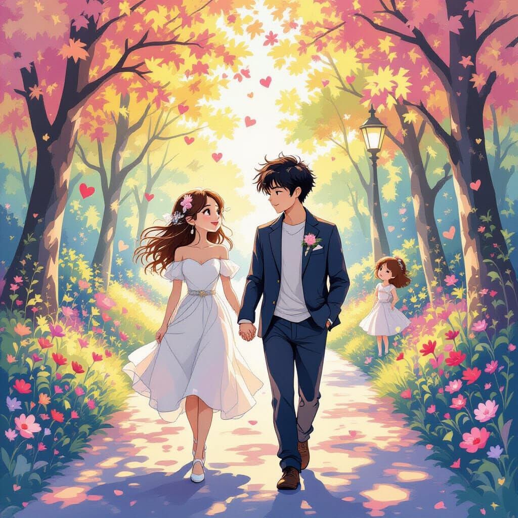 People Walking in Love, Murakami Style