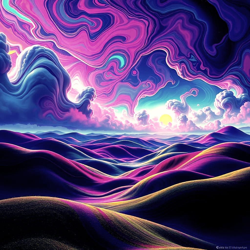 Psychedelic Dreamscape: A Vibrant AI Creation