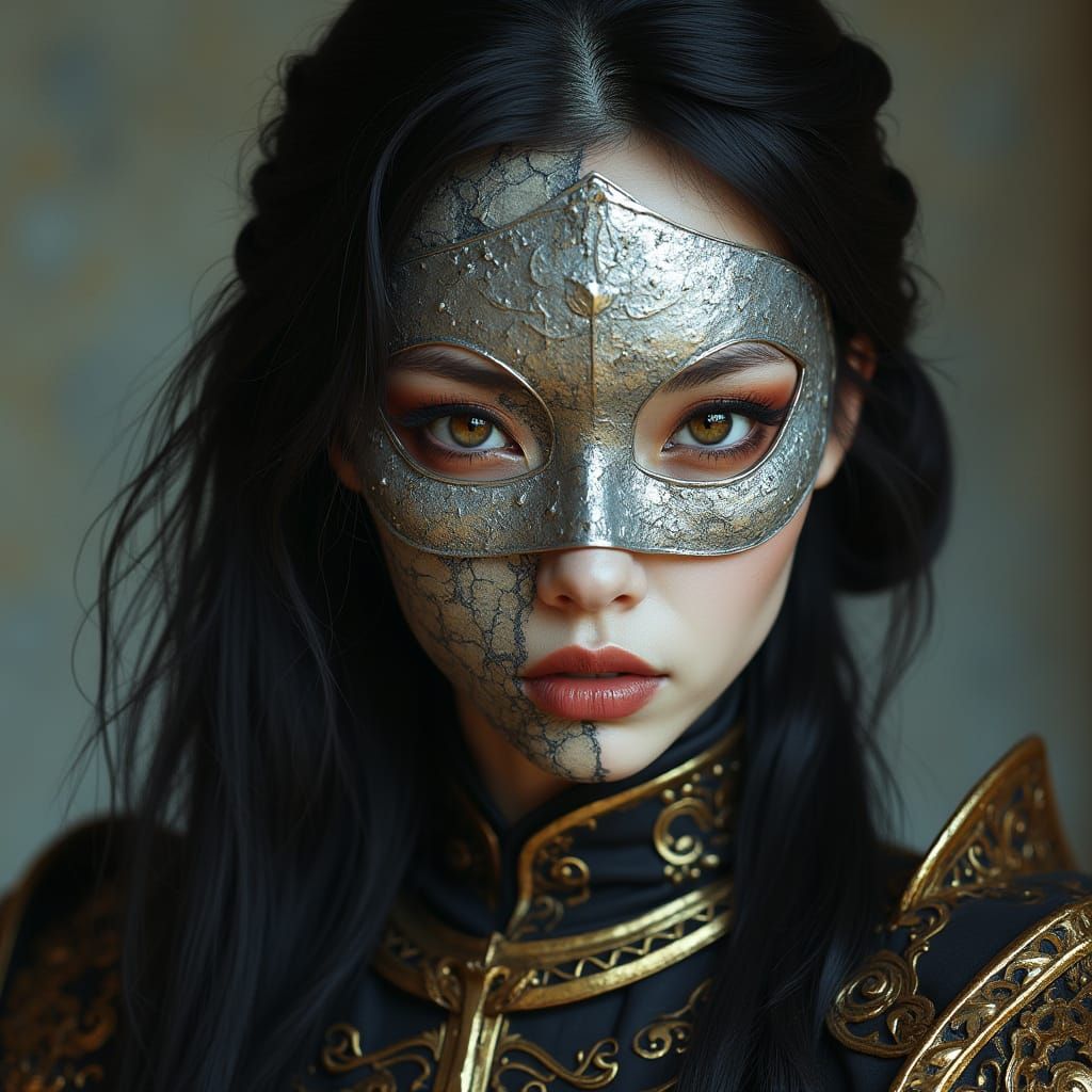 Majestic Shogun Kiyama in Cyberpunk-Inspired Armor