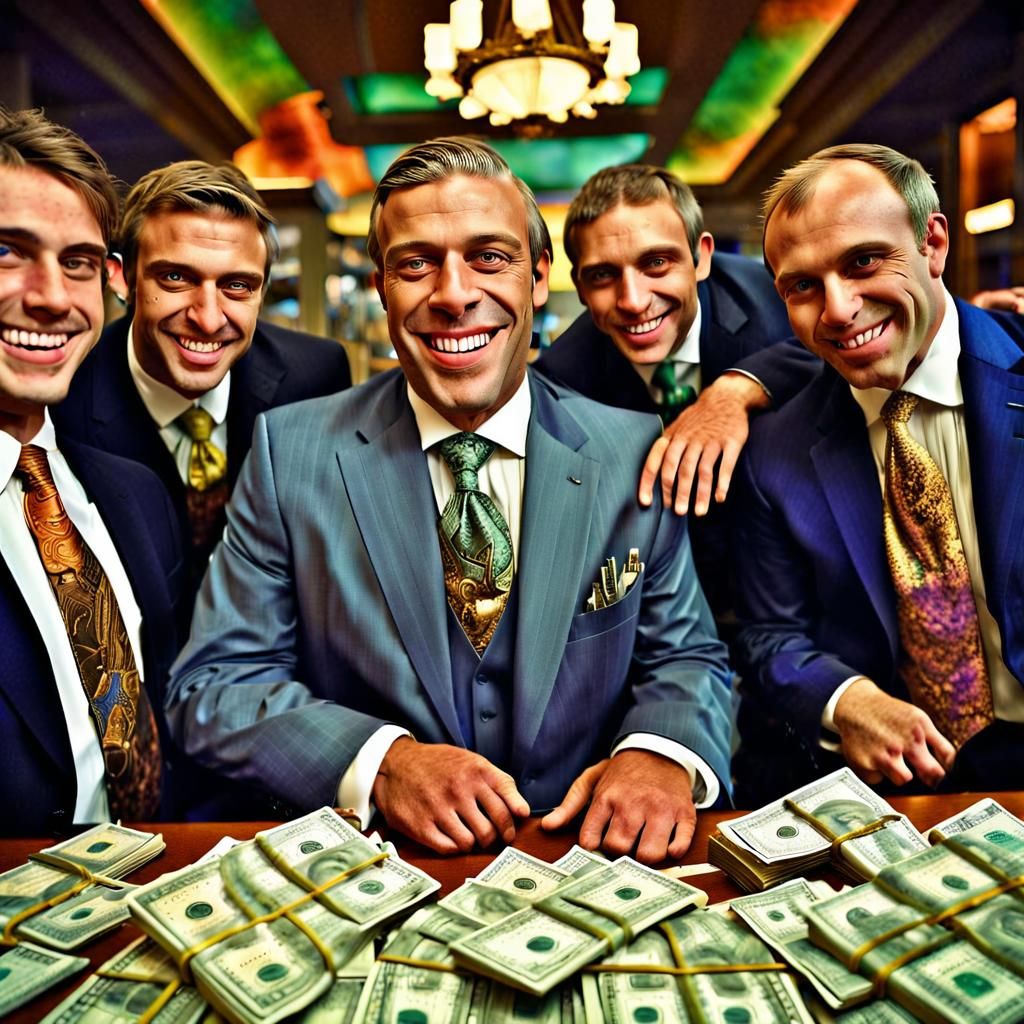 Detailed Banker Portrait in Lavish Bank Interior