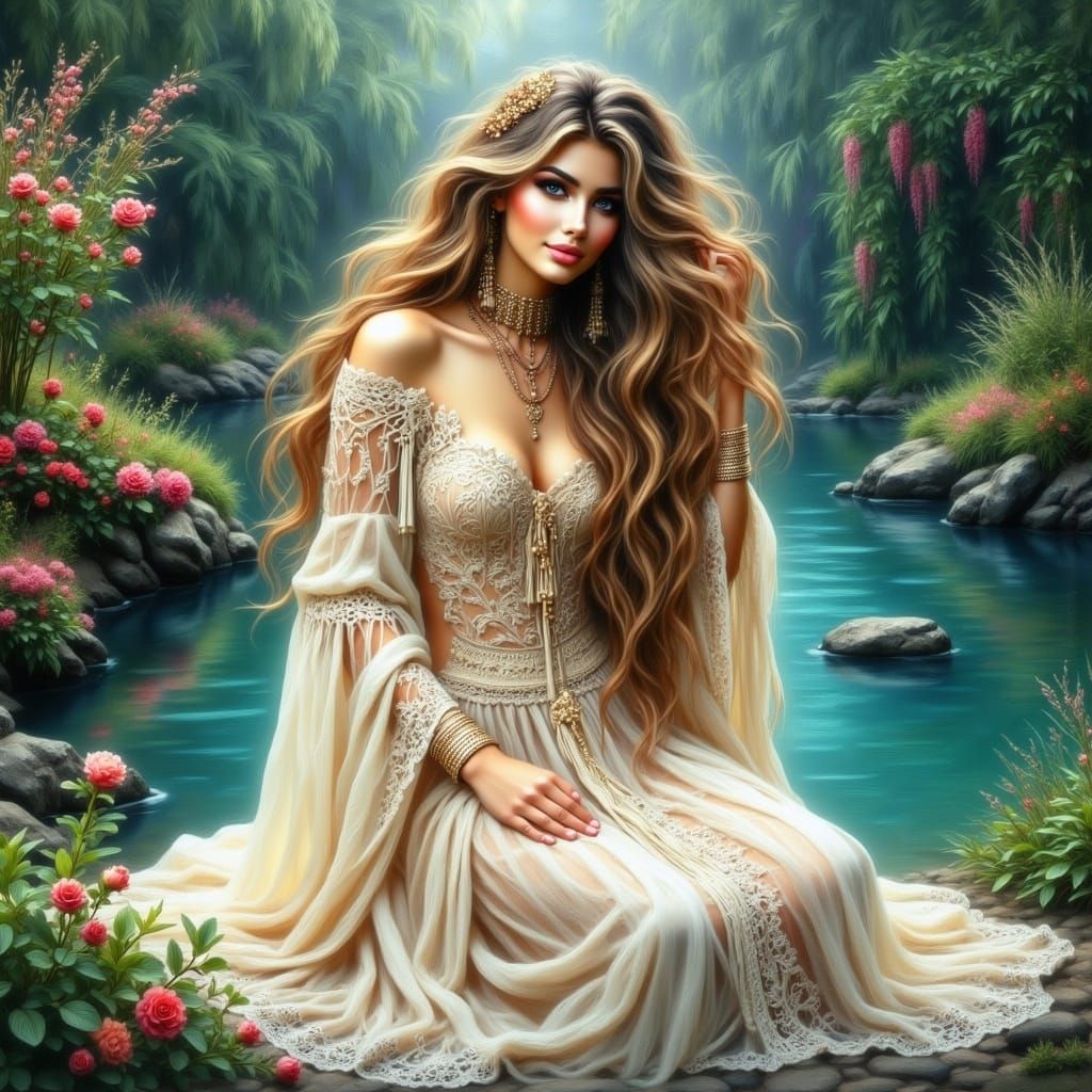 Ethereal Bride in Baptismal Splendor