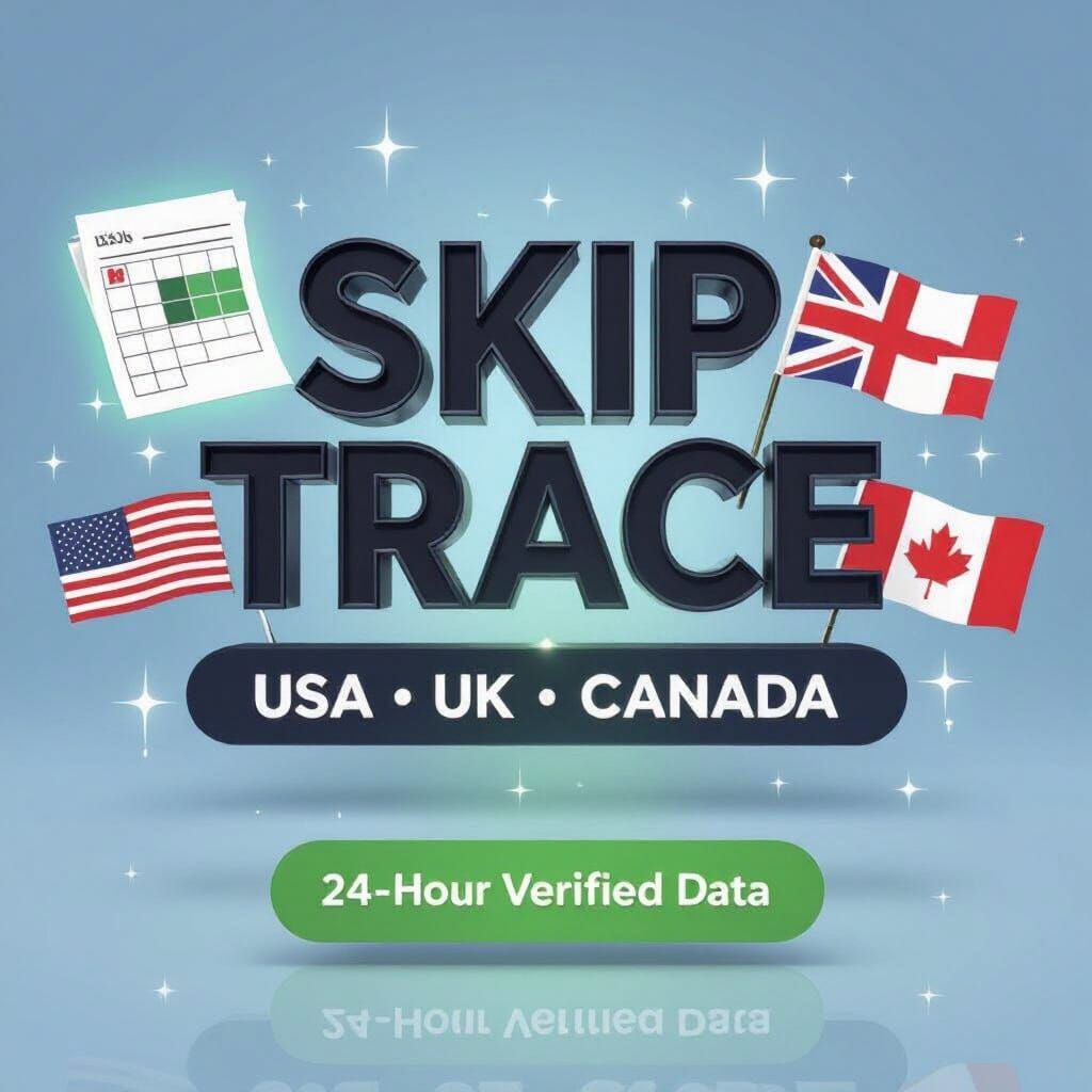 3D Skip Trace Service Thumbnail with Global Flags