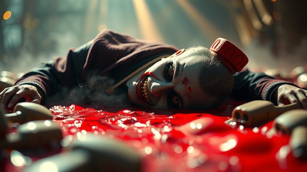 Hyperrealistic Voldemort Horror Scene with Dramatic Lighting