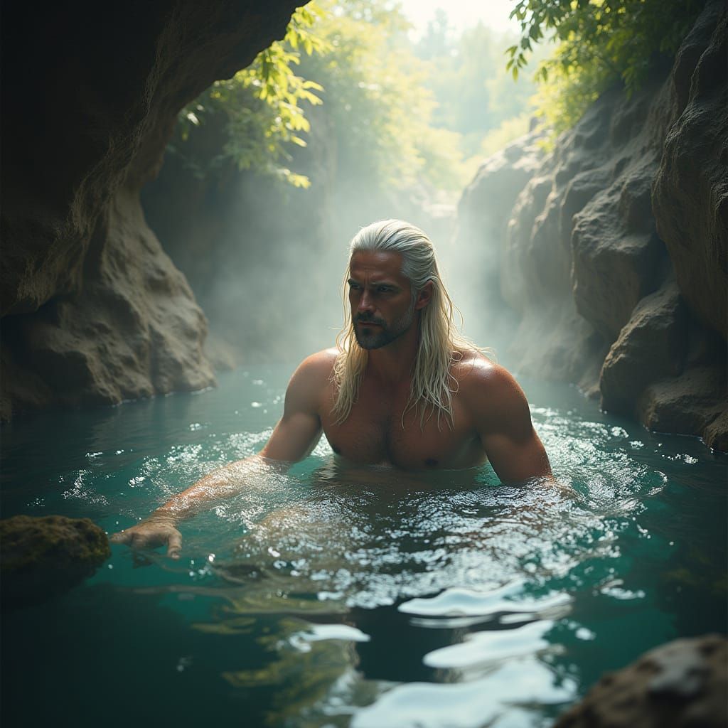 Geralt of Rivia in Heavenly Hot Springs