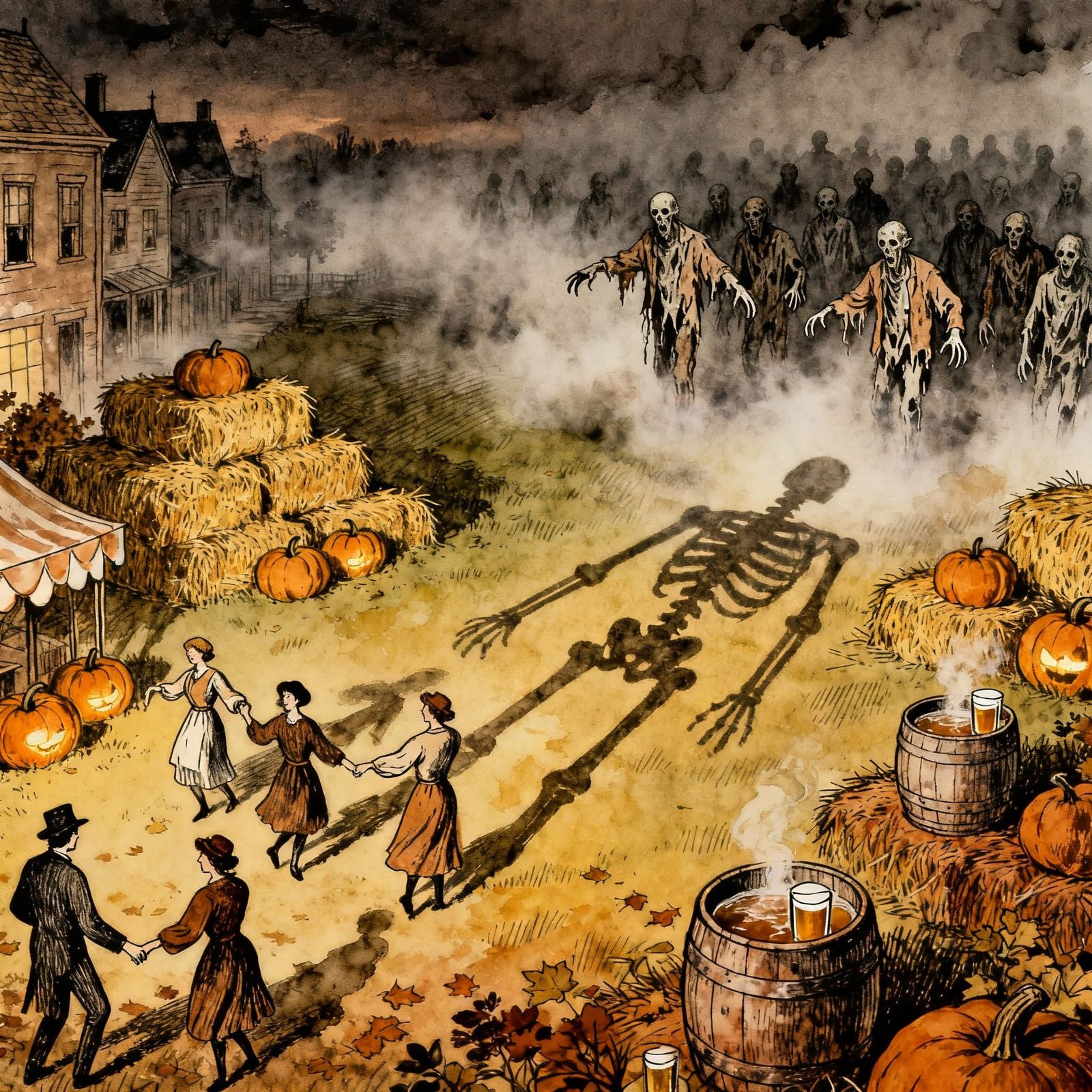 Harvest Festival Amidst Rising Zombie Threat