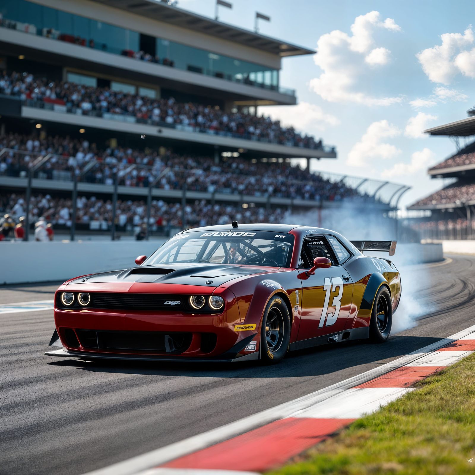 Dodge Challenger Stock Car Racer Cinematic Film Still