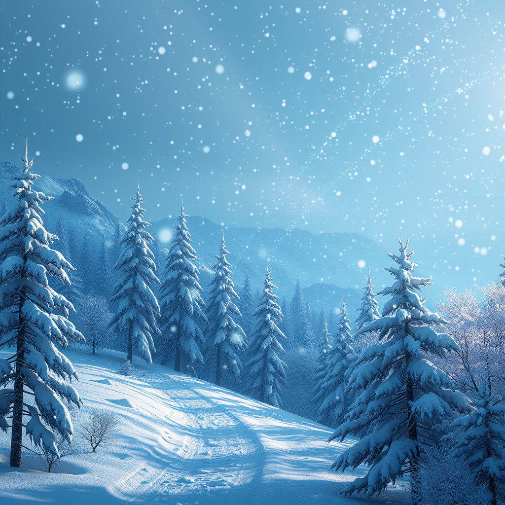 Fantastical Winter Landscape in Matte Painting Style