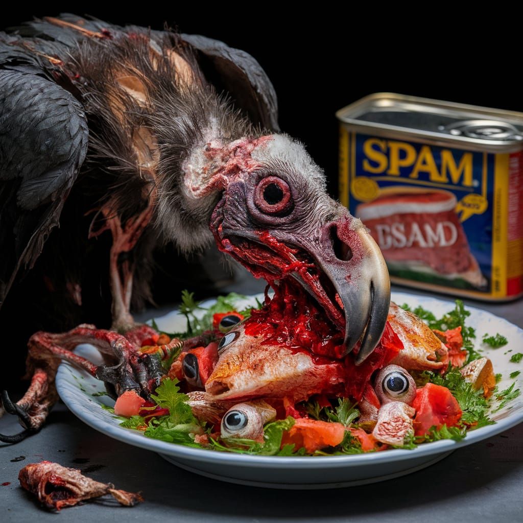 Decaying Vulture's Macabre Feast