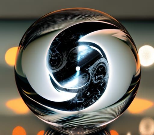 Yin and Yang in Glass Sphere: Anime Key Visual