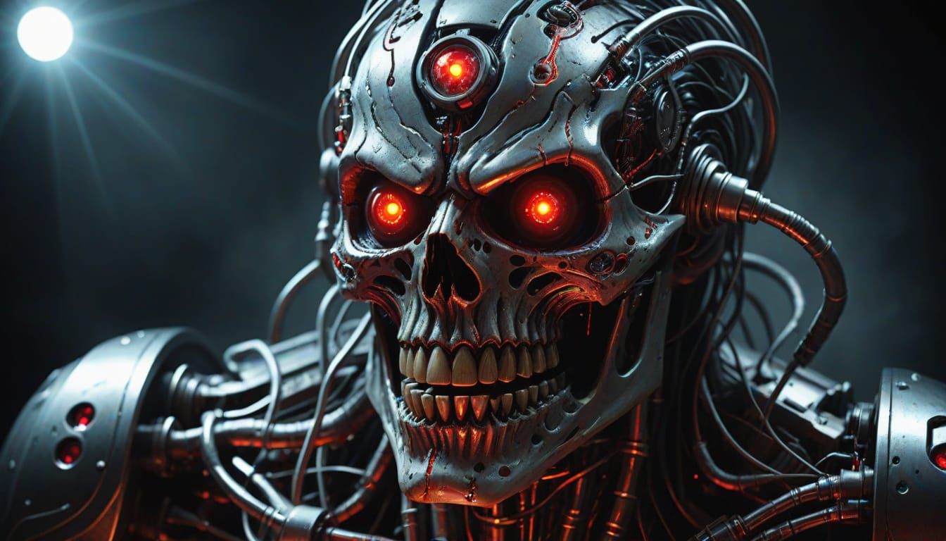 Cyberpunk Macabre Doctor in Dark Surrealism