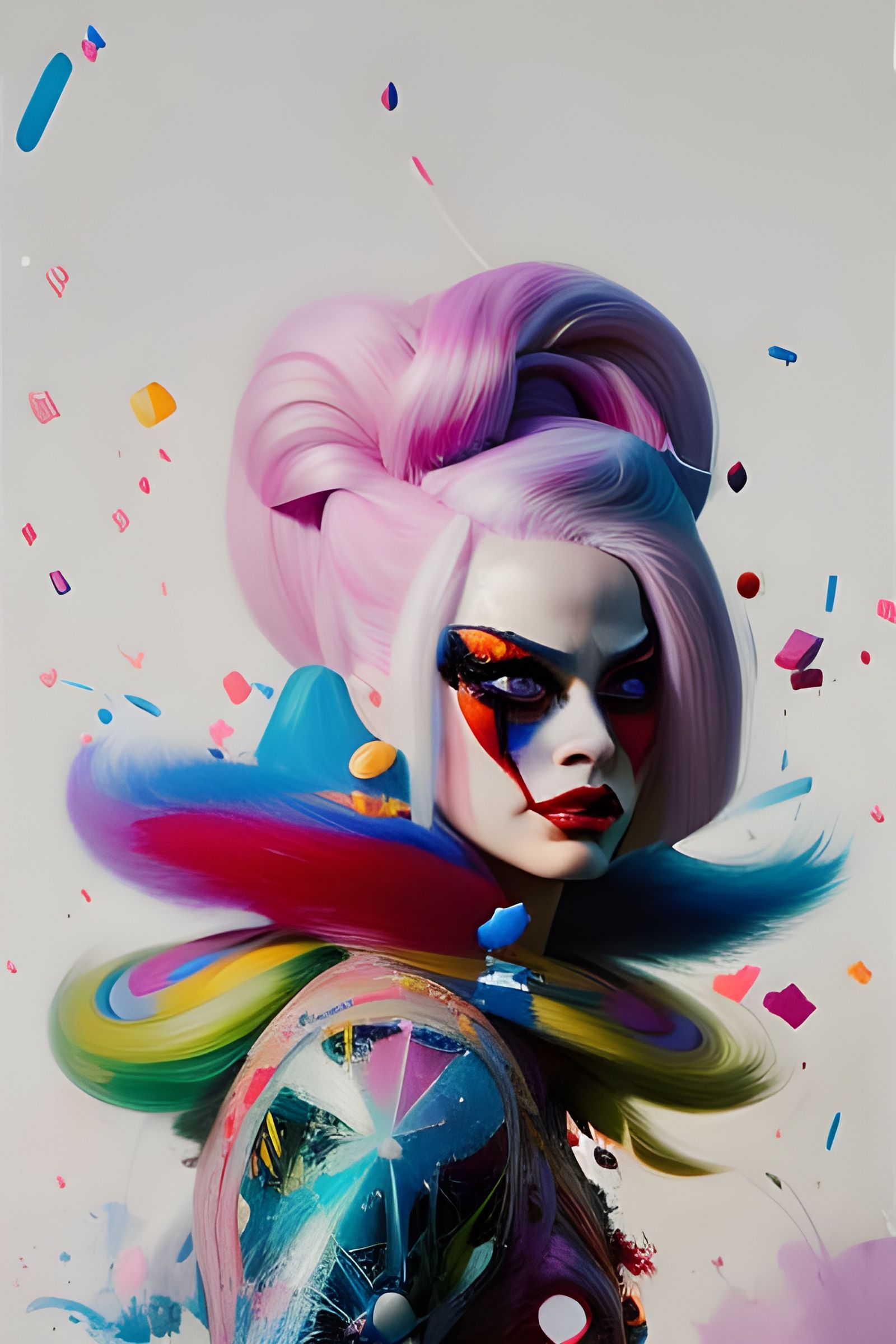 Hyperrealistic Harley Quinn Portrait in Dripping Speedpainti...