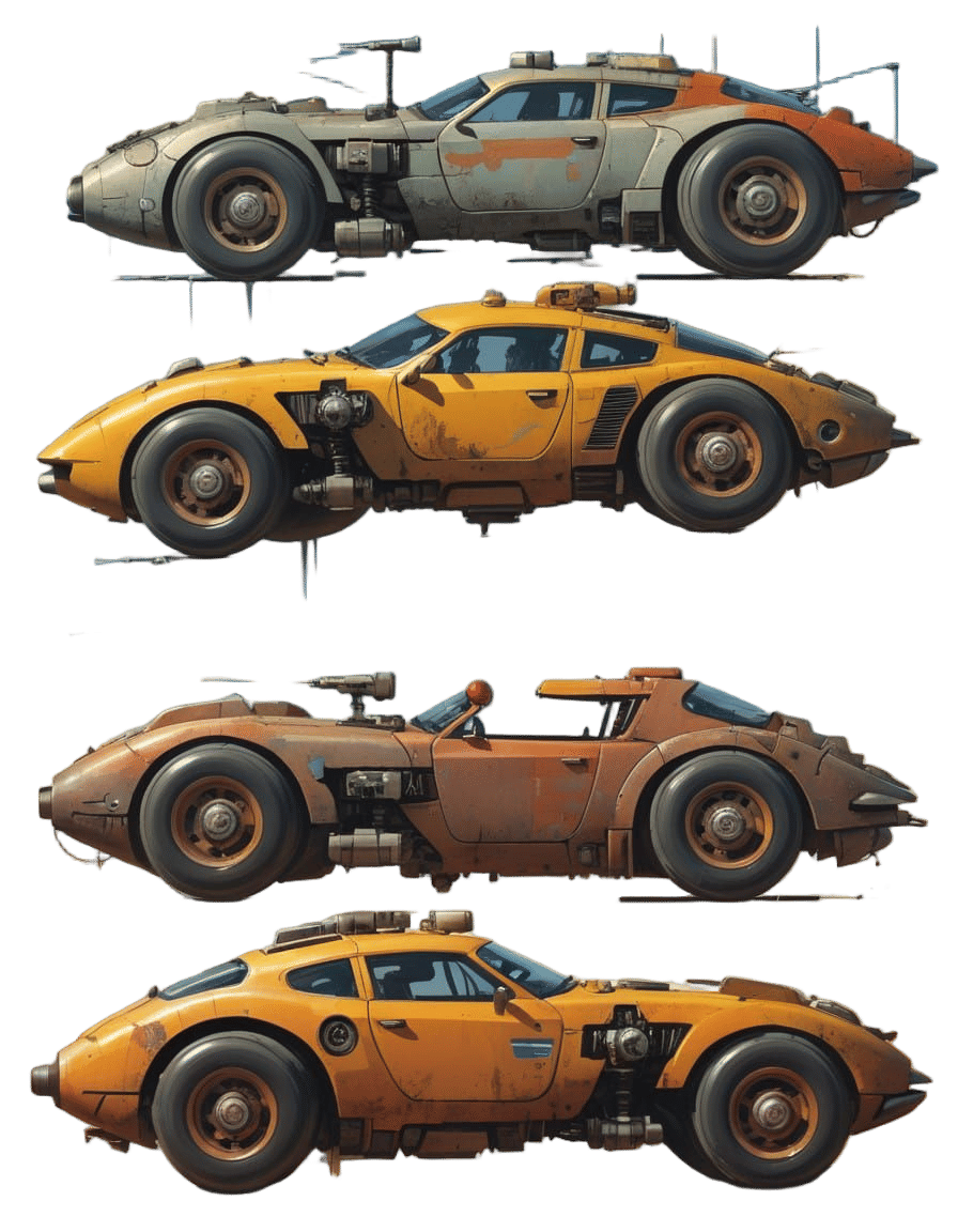 Hyperrealistic Sci-Fi Vehicle Artwork in Digital Painting St...