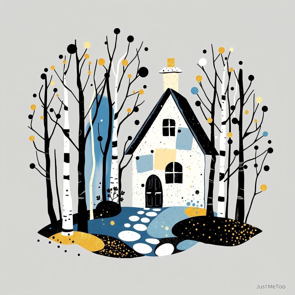 Mondrianesque Cottage Abstraction in Bold Colors