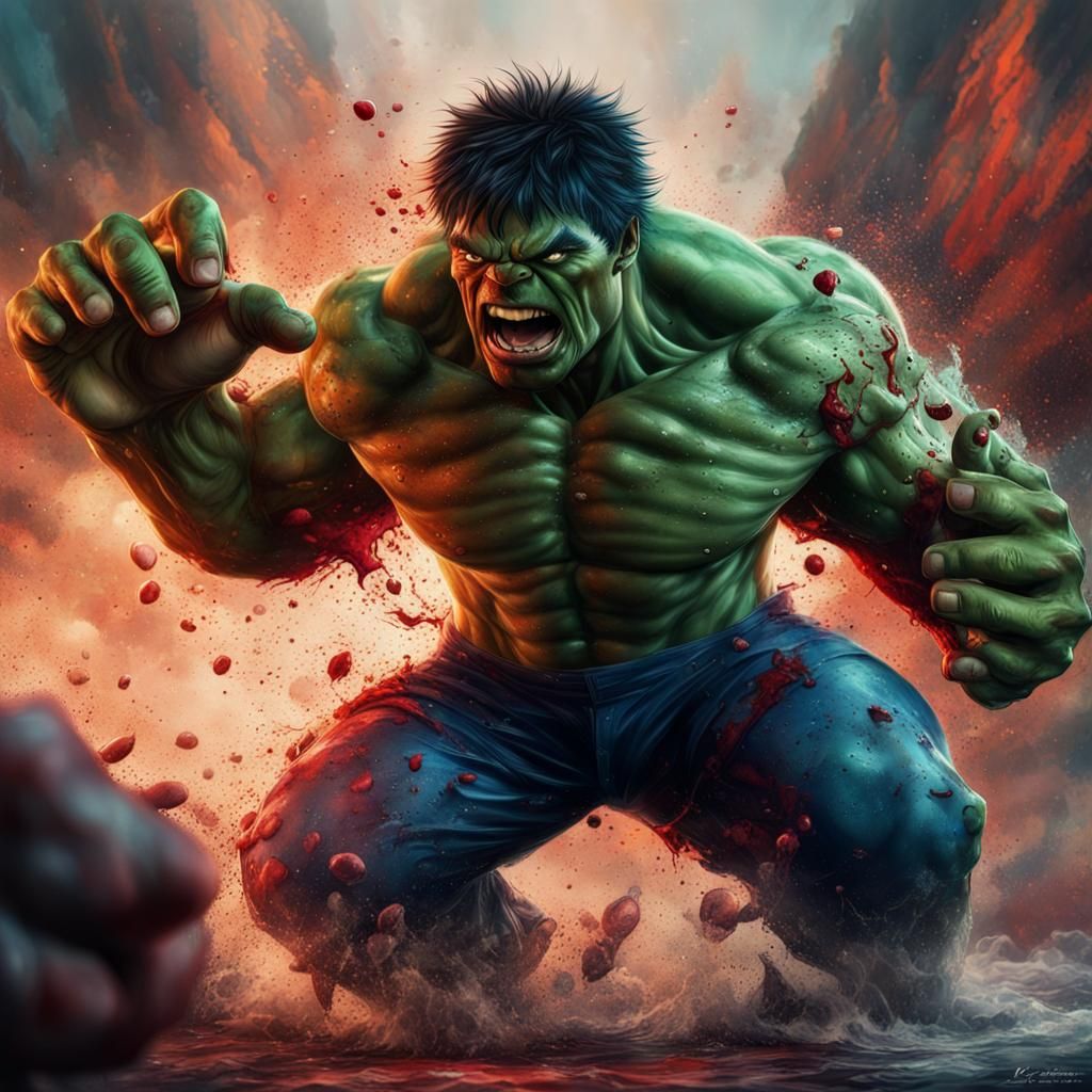 #epic
#Cinematic
#Extreme Detailed
#Blueish and reddish Yang and Yin 
#HULK smash
#Action
#Portrait
#open-prompt-gang
#a...