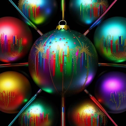 Graffiti Style Christmas Ornaments: Splash Art