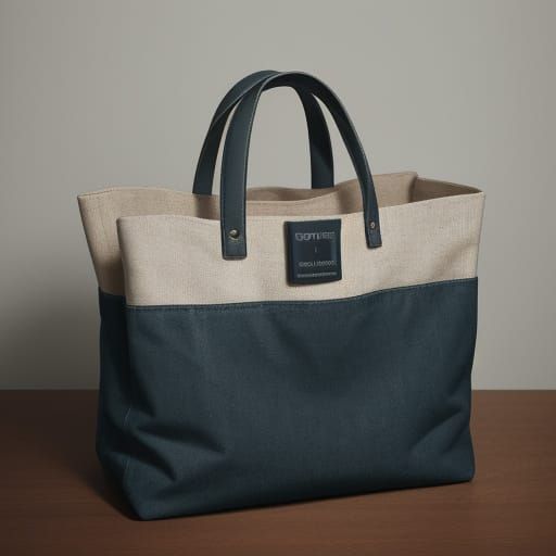 Casual, Sturdy Tote Bag with Double Handles and Rectangular ...