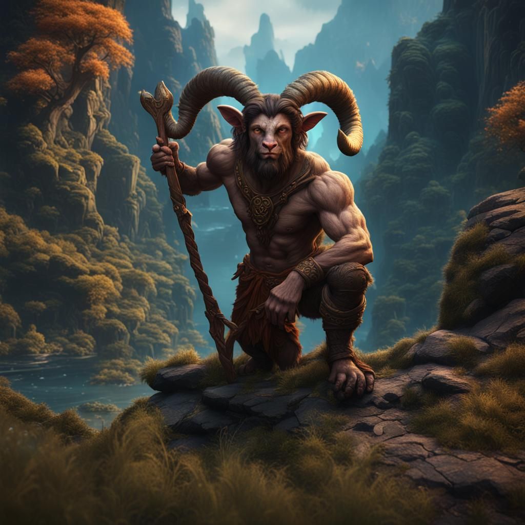 Young Satyr in Detailed Fantasy Art