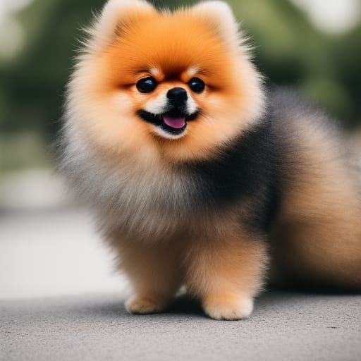Cute Pomeranian Portrait in Professional Photography Style