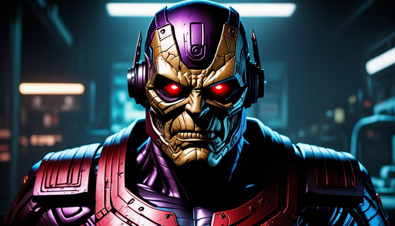 M.O.D.O.K. Portrait in Graphic Novel Style