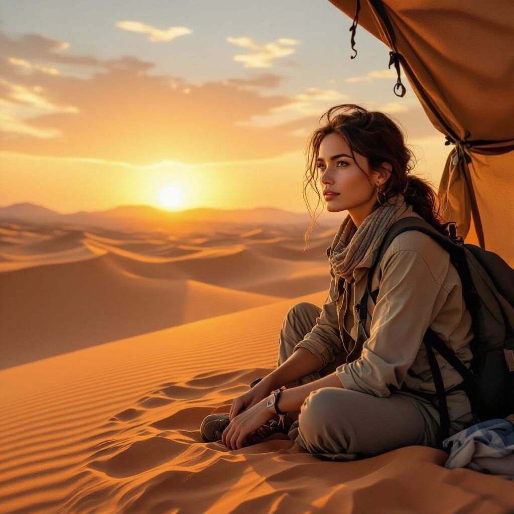 Girl in Tozeur Desert Camp, Tunisia