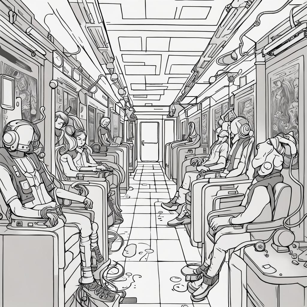 Abstract Line Art of Overstimulation