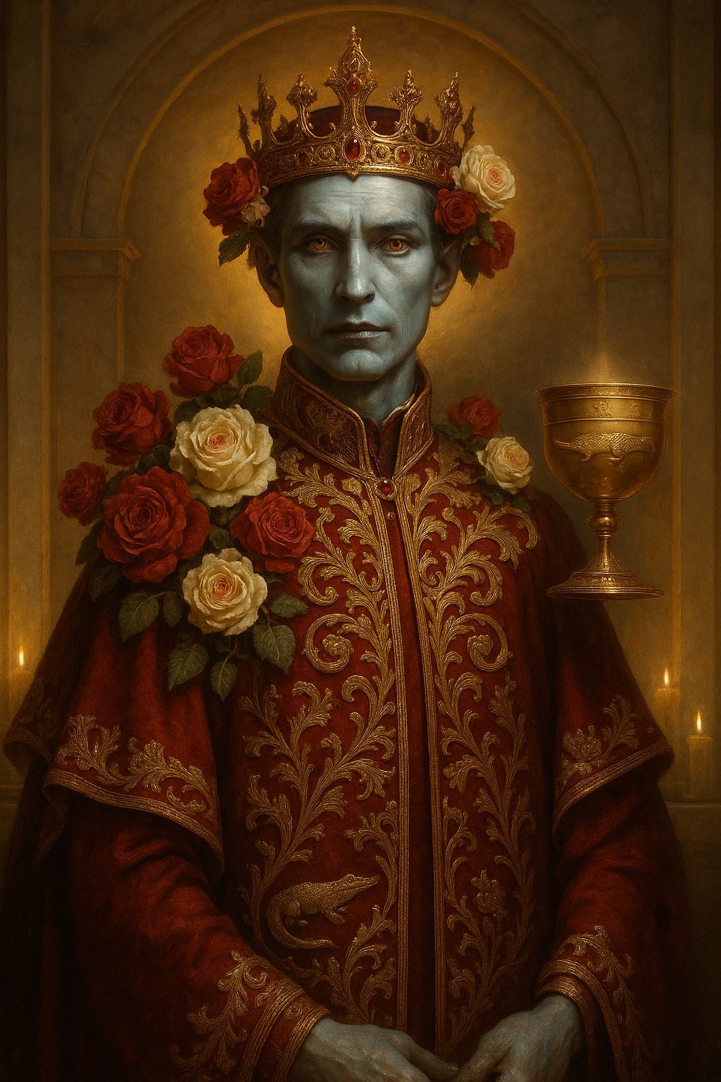 Elegant Portrait of Sallos in Baroque Style