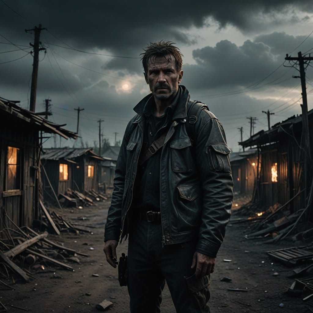 Gritty Post-Apocalyptic Stalker Amidst Ruin