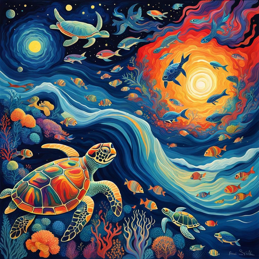 At the bottom of the sea