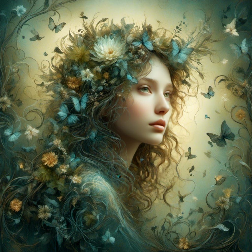 Ethereal Nature Scene with Romantic Undertones