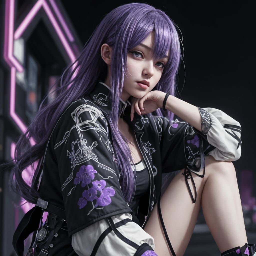 Emo Girl in 3D Anime Art Style