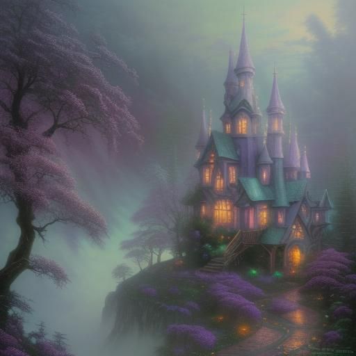 Ethereal Psychedelic Fantasy in Hyperdetailed Mist