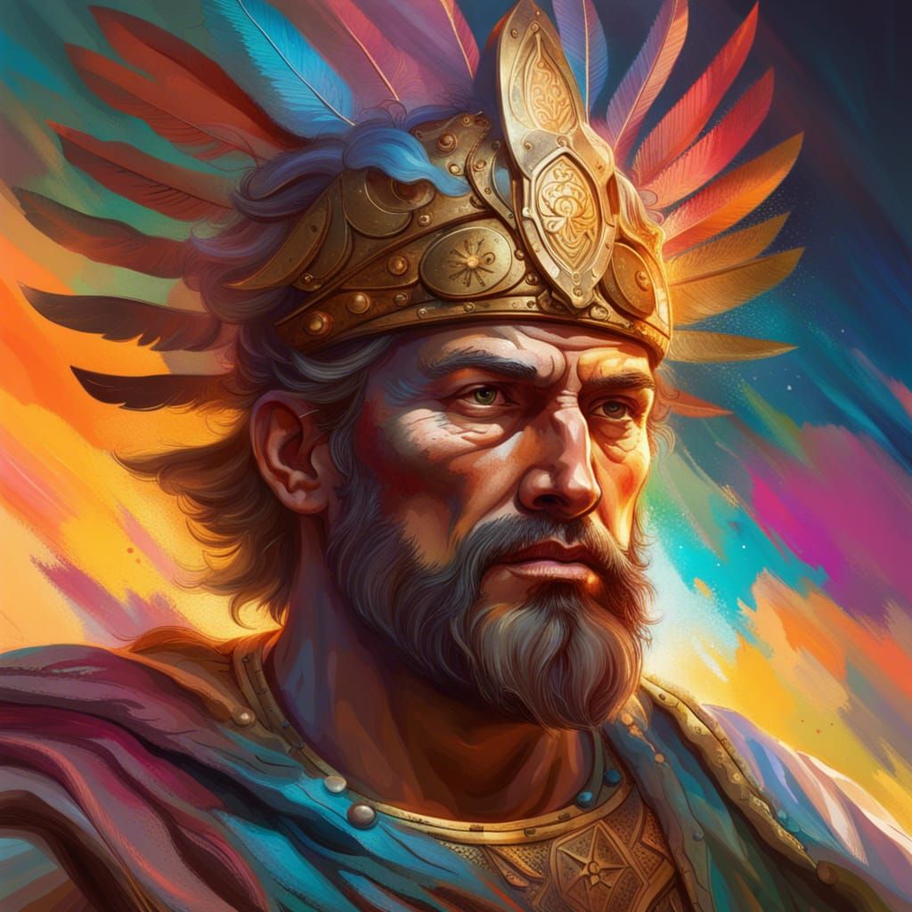 Stoic Spiritual Warrior in Hyperrealistic Style
