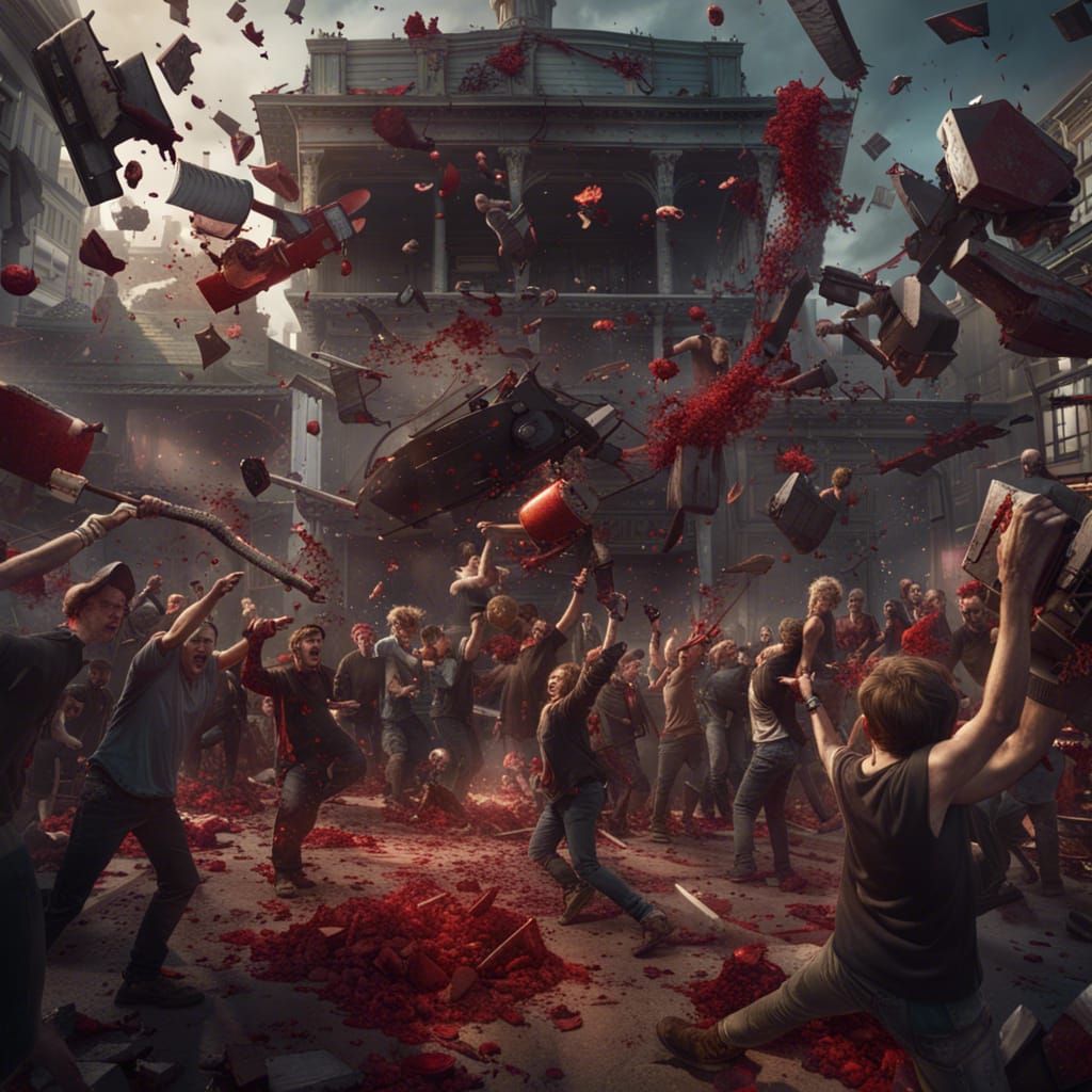 Chainsaw Jugglers: Detailed Fantasy Concept Art