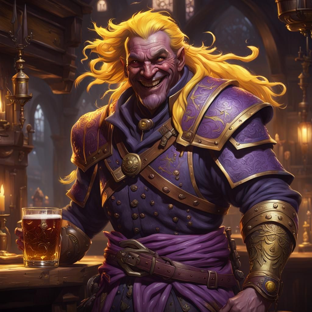 Tavern Brawl: Hyperdetailed Dark Fantasy Portrait