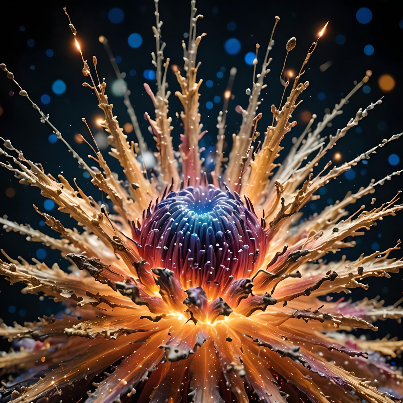 Macro Photo of Big Bang Explosion