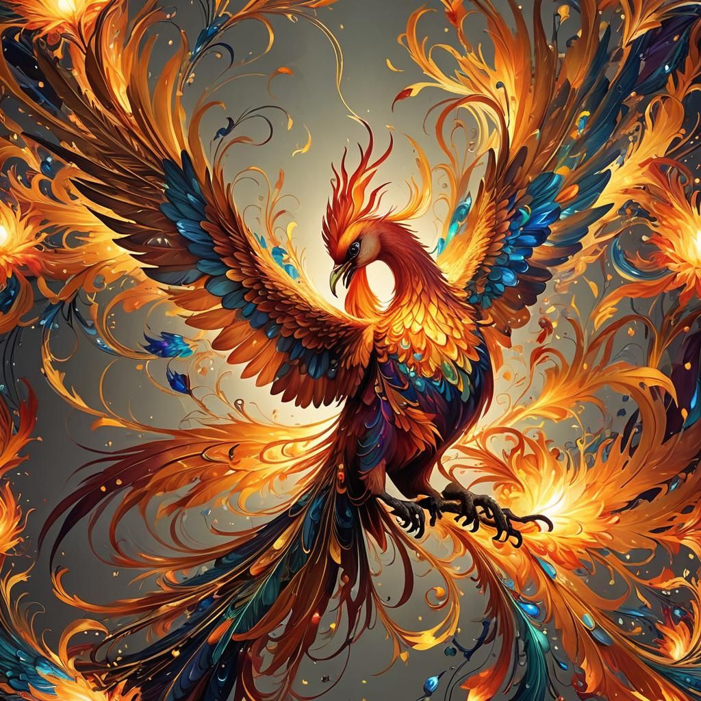 Radiant Phoenix in Flight