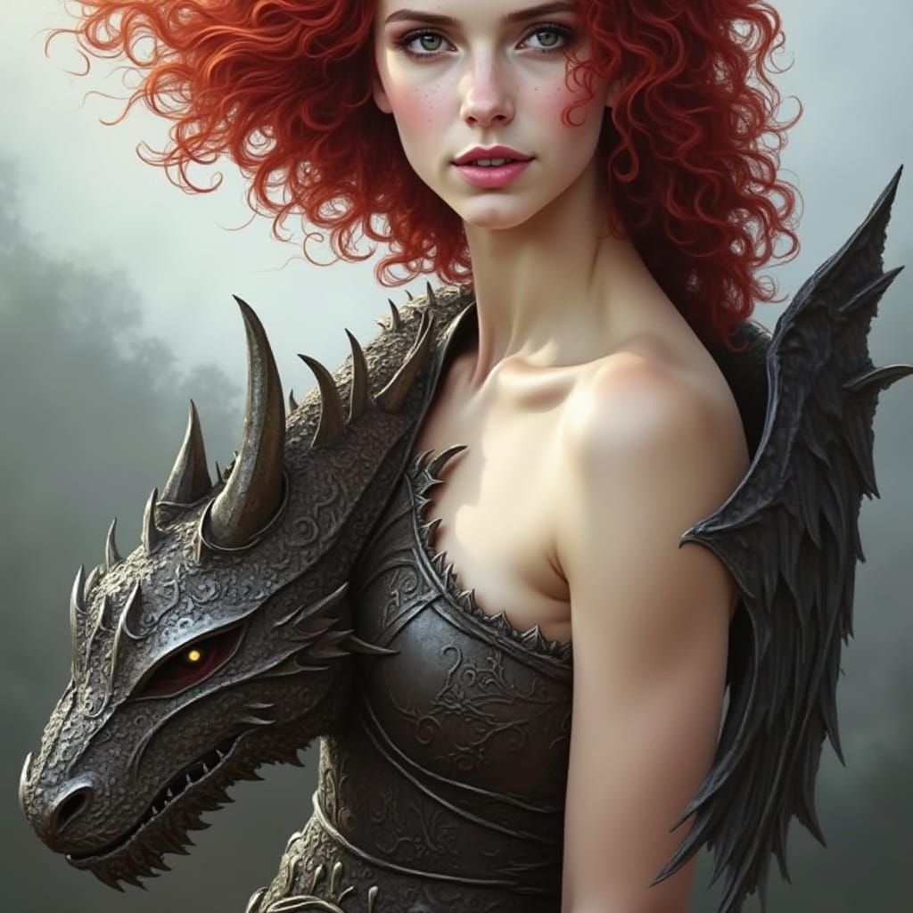 Lady Britomart, Dragon Slayer with Fairy Wings