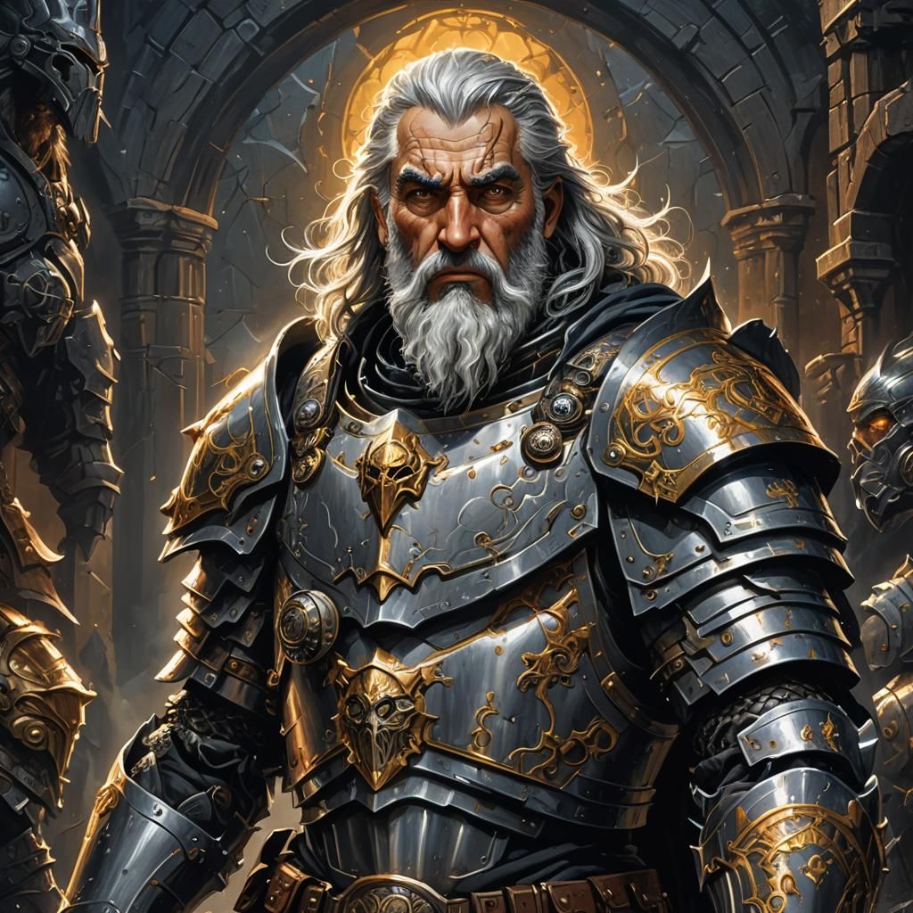 Paladin in Night Armor: Epic Cinematic Fantasy