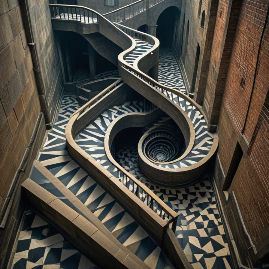 Surrealistic Architecture Defying Perspective and Gravity