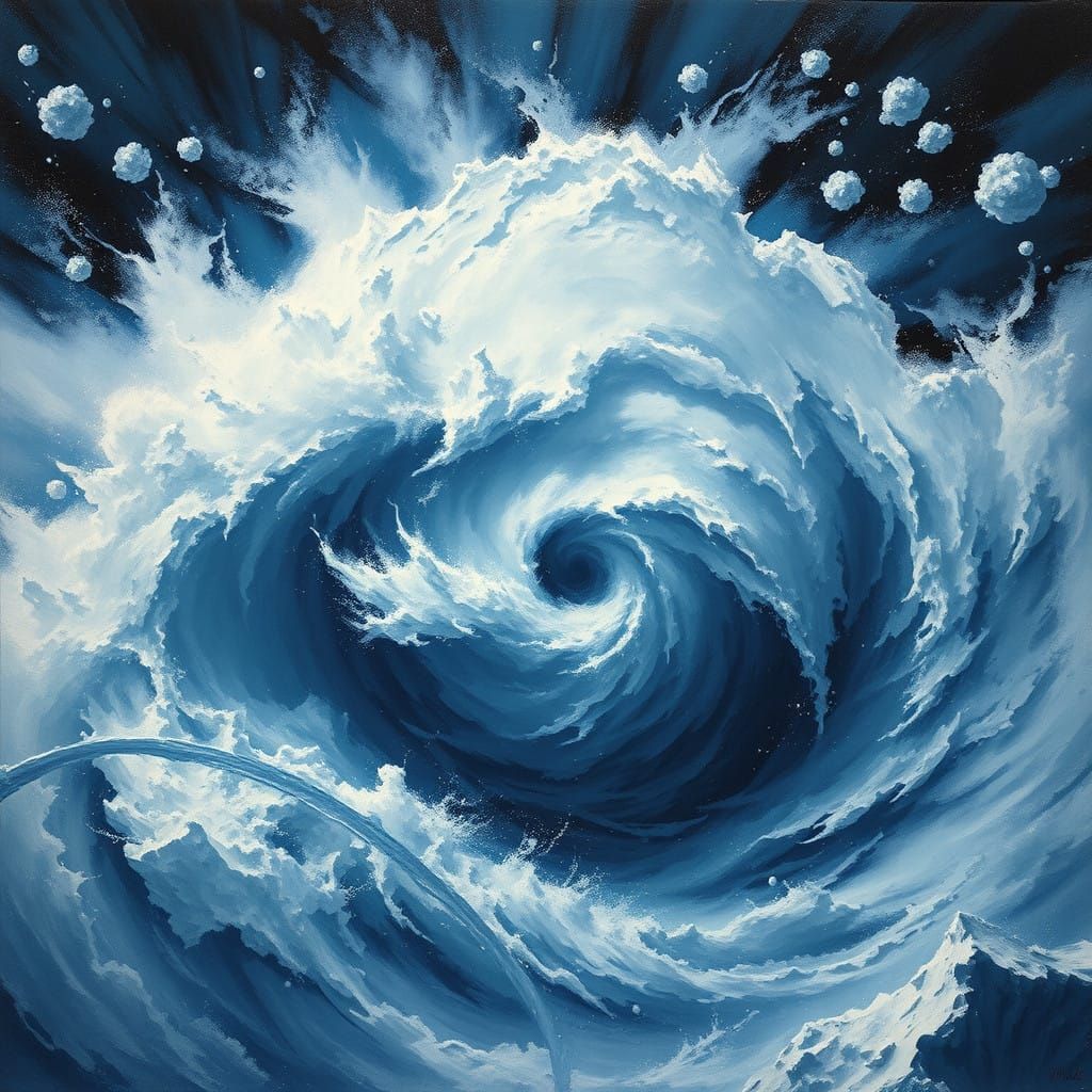 Swirling Stormscape in Dark Eerie Style