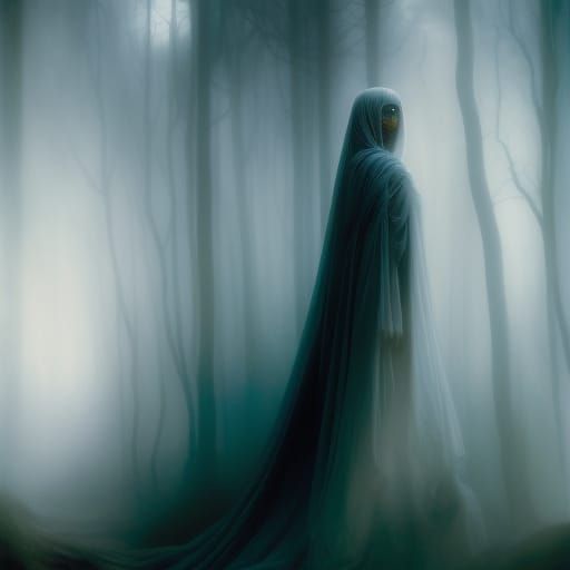 Ethereal Ghost in Surreal Dark Art Style