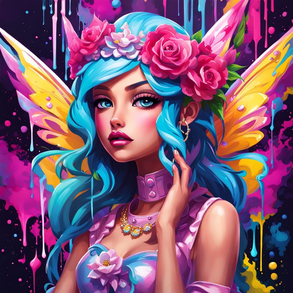 Colorful Graffiti Art of Princesses and Fairies
