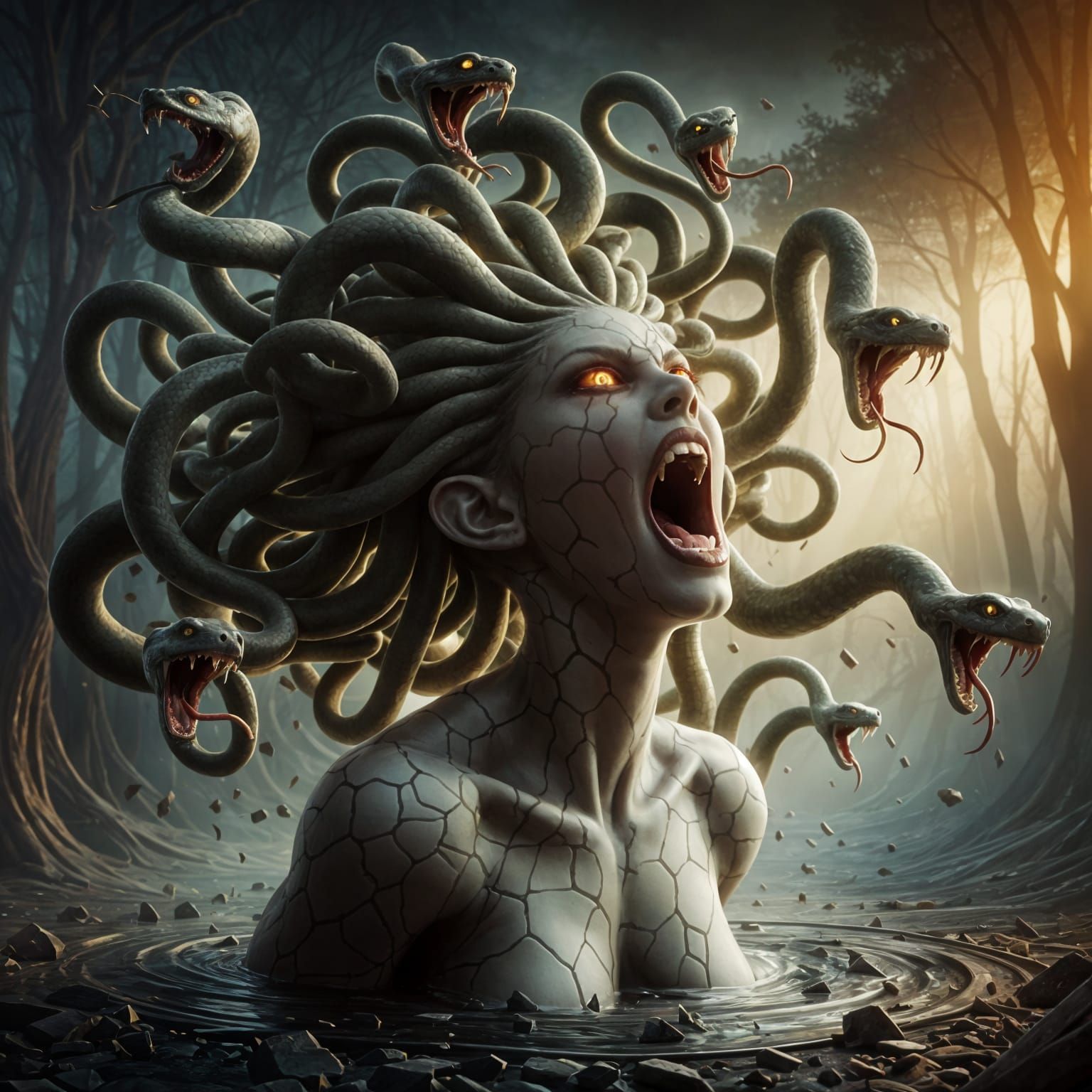 Medusa Rises: Snakes, Rage, and Shattered Stone
